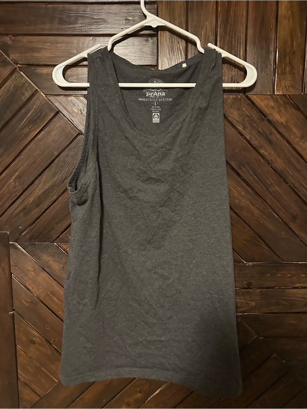 prAna  Men’s Charcoal Gray Tank Top